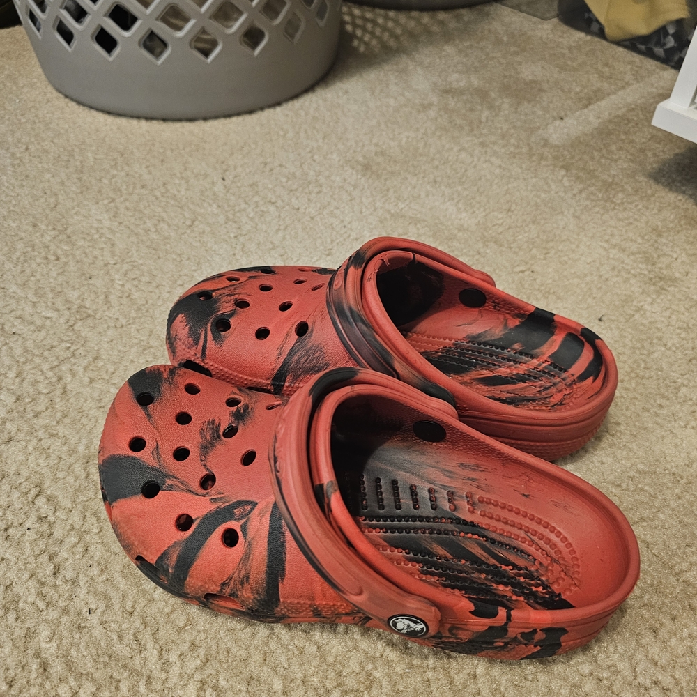 CROCS Kids Red and Black Sandals